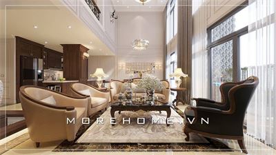 Gợi ý thiết kế nội ngoại thất biệt thự tân cổ điển đầy sức hút